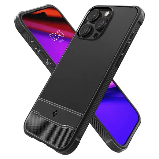 Чохол Spigen Rugged Armor (MagFit) Matte Black для iPhone 15 Pro (ACS06703) - фото 3