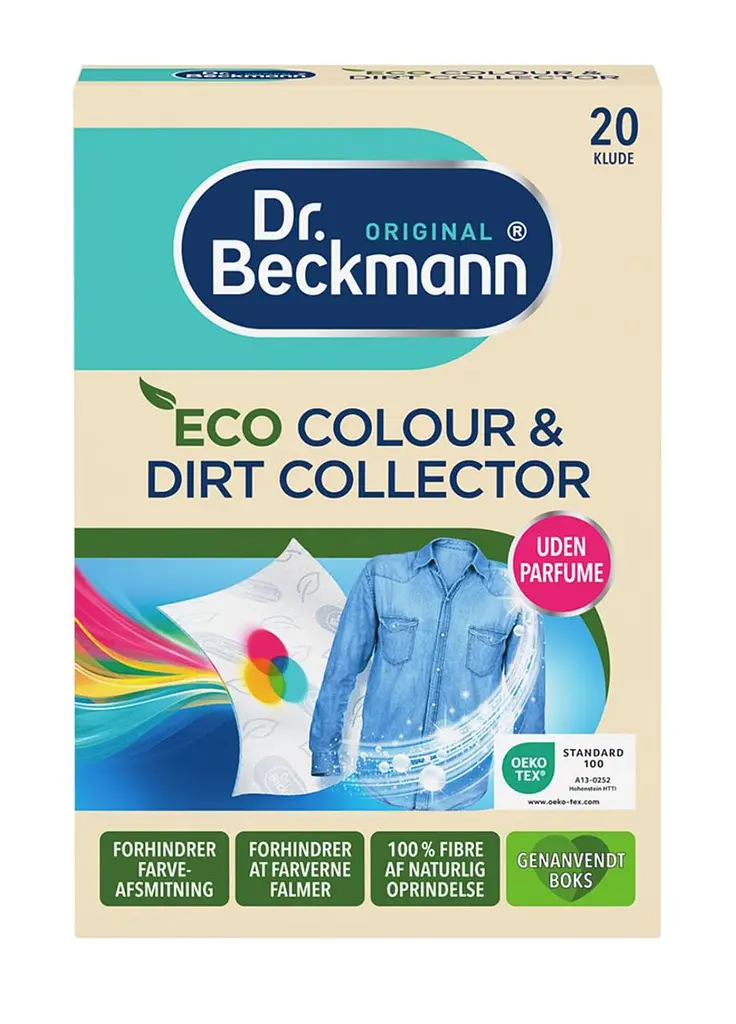 Екосерветки-пастки для кольору та бруду Dr. Beckmann Eco Colour & Dirt Collector 20 шт