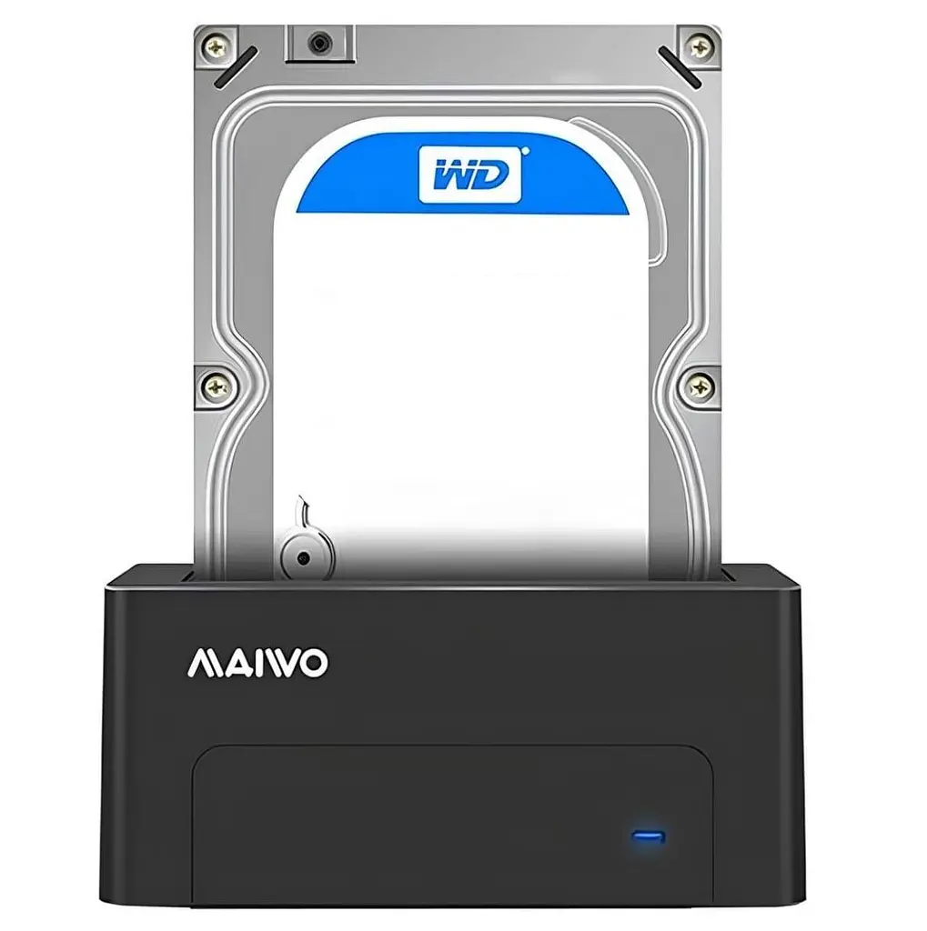 Зовнішня кишеня Maiwo для HDD 2,5"/3,5" SATA через USB3.0 безвинтов. крепление пластик черн. (K308P) - фото 2
