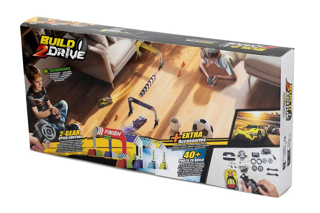 Ігровий набір "BUILD 2 DRIVE" DUO PACK RACE SET, РК, 2,4 GHz (ГГц), жовта та синя Silverlit Art.20705 - фото 16