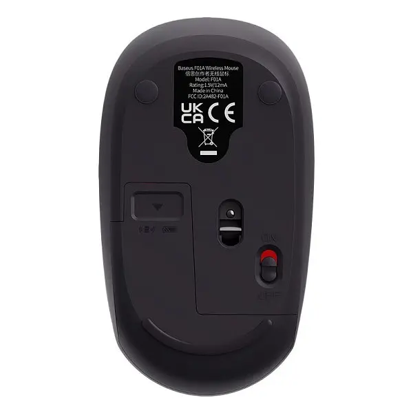 Мышь компьютерная Baseus F01 Ergonomic Wireless Mouse black - фото 3