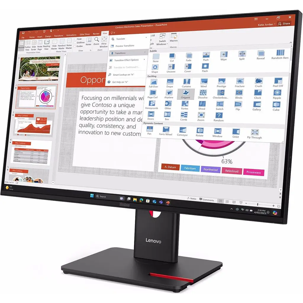 Монітор 27" Lenovo T27-40 FHD IPS 120Hz (64A5MAT6UA) - фото 3