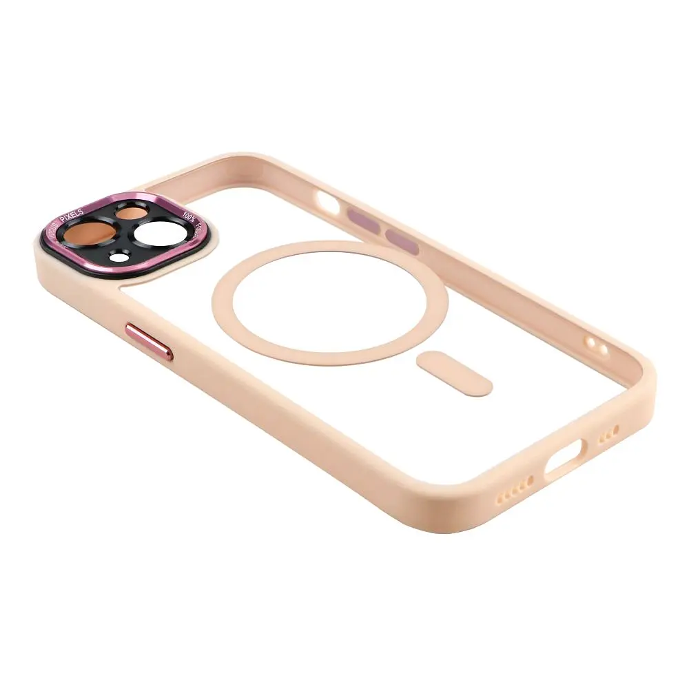 Чохол Creative TPU PC Metal Calais MagSafe Apple iPhone 15 Pink - фото 3