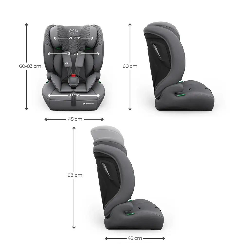 Автокрісло Kinderkraft Comfort Up 2 Plus i-Size Grey (KCCOUP02GRYPL00) - фото 9