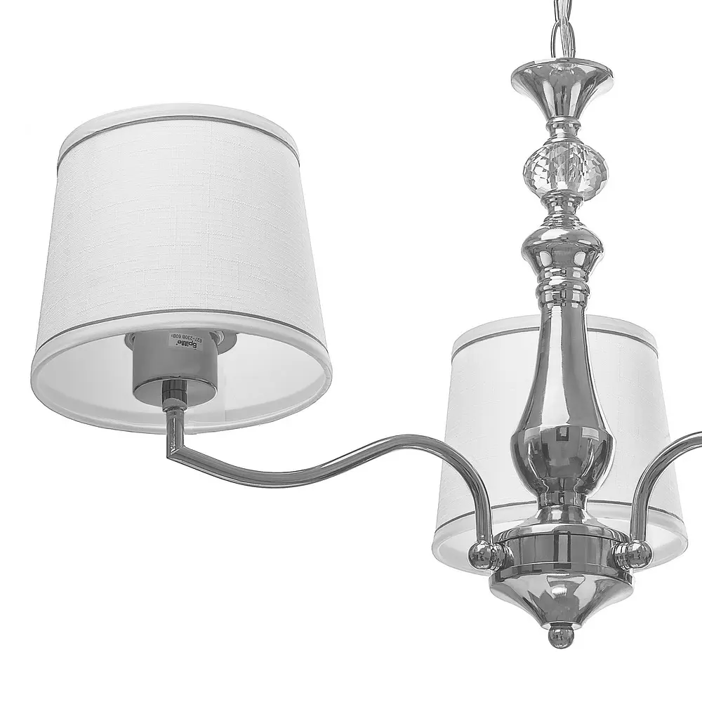 Люстра подвесная Brille прованс с абажуром E27 60W CH (BKL-658S/3) - фото 3