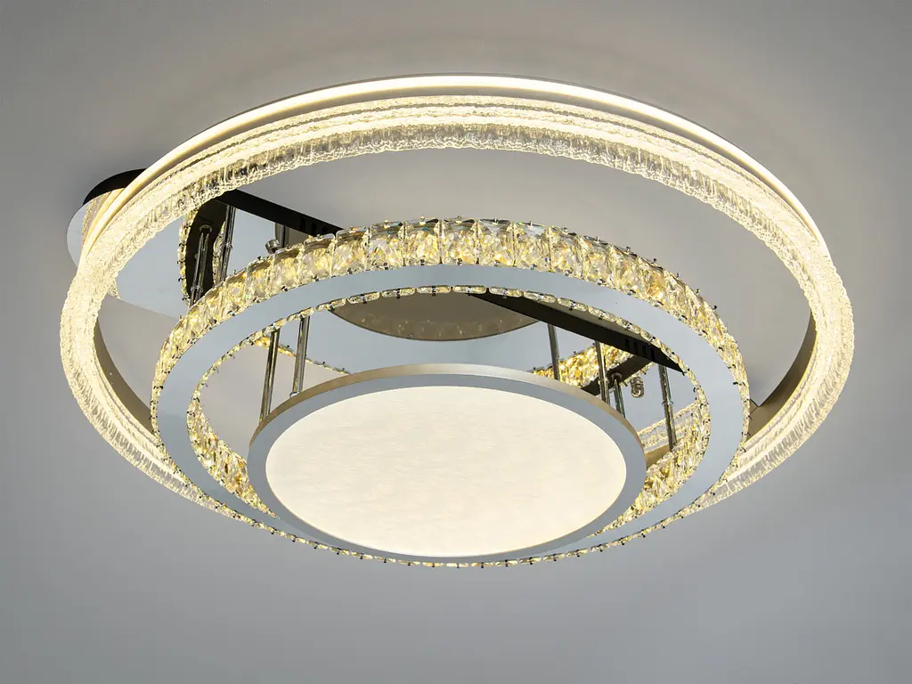 Стельова люстра LED Diasha 8818/800+600+400 хром 195W до 33 м² - фото 3