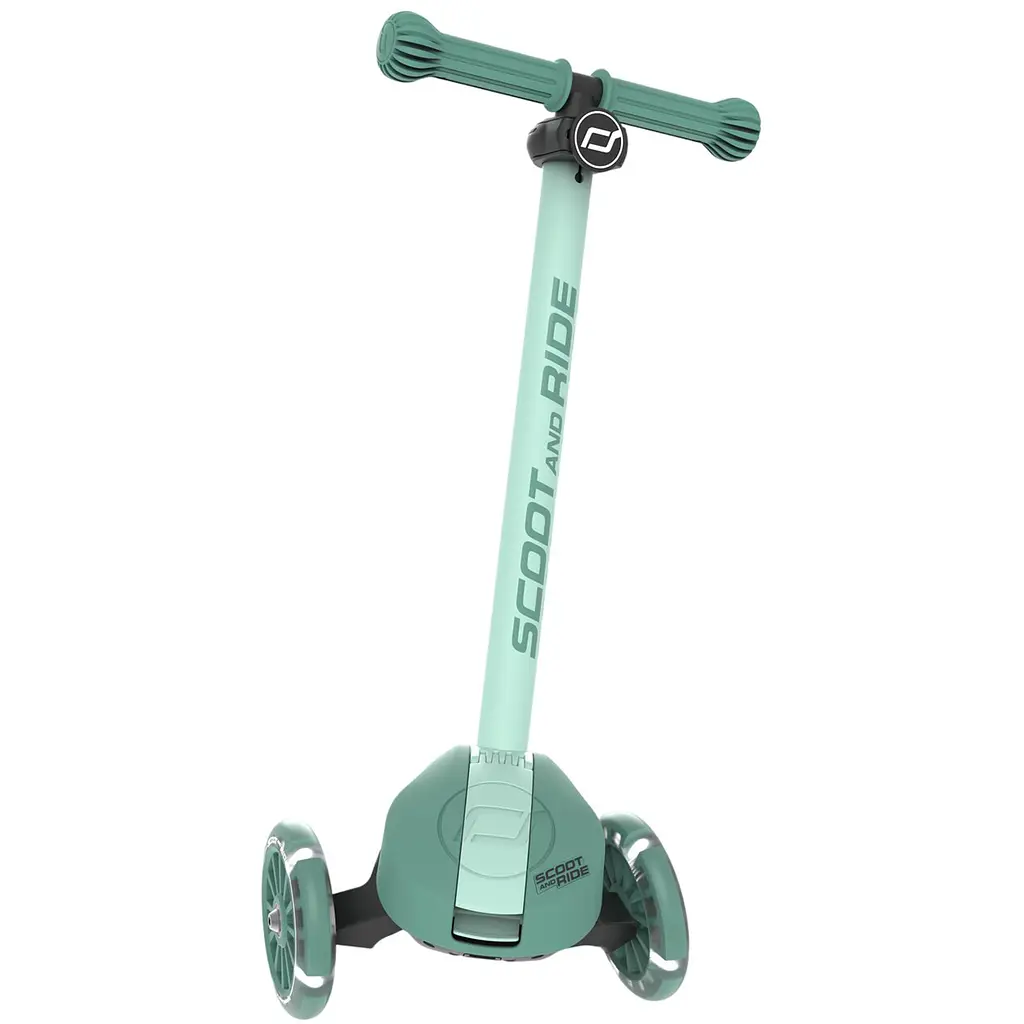 Самокат Scoot and Ride Highwaykick-3s колеса світяться 3+ років сіро-зелений (SR-00939) - фото 3