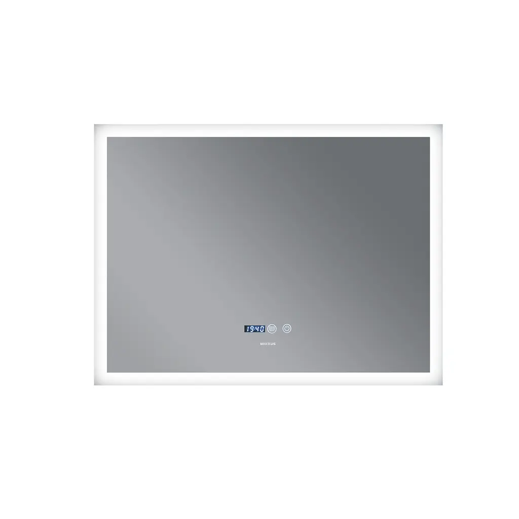 Дзеркало Mixxus Flat MR04-100x60 (LED Touch, годинник, антизапотівання, димер, регулювання яскравості) MI6008 - фото 9