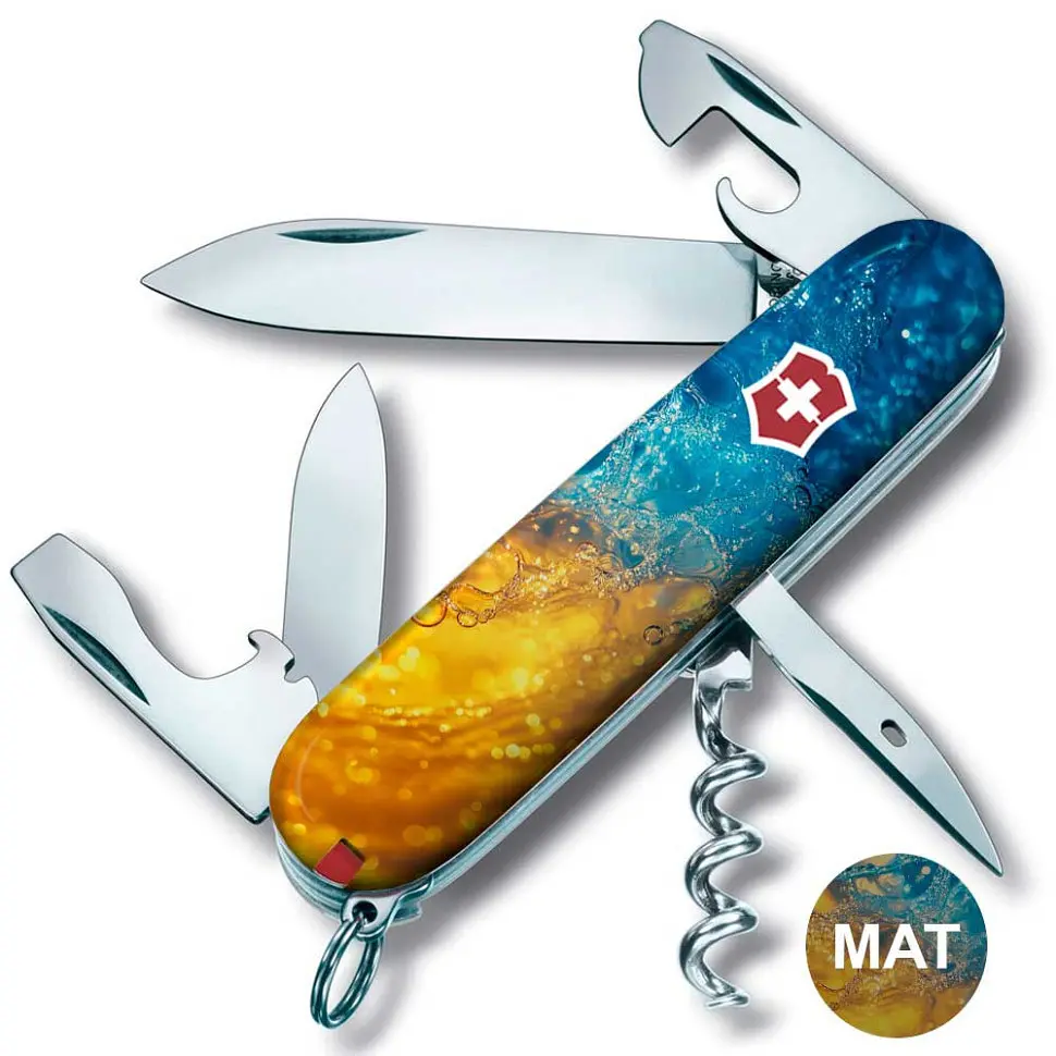 Ніж Victorinox Spartan Ukraine 91мм 13функ Жовто-сині бризки - фото 2