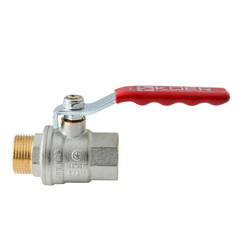 Кран кульовий ГШВ Koer Extreme KE.215-20 - 3/4" FM ручка "важіль" червона KR5751 - фото 3
