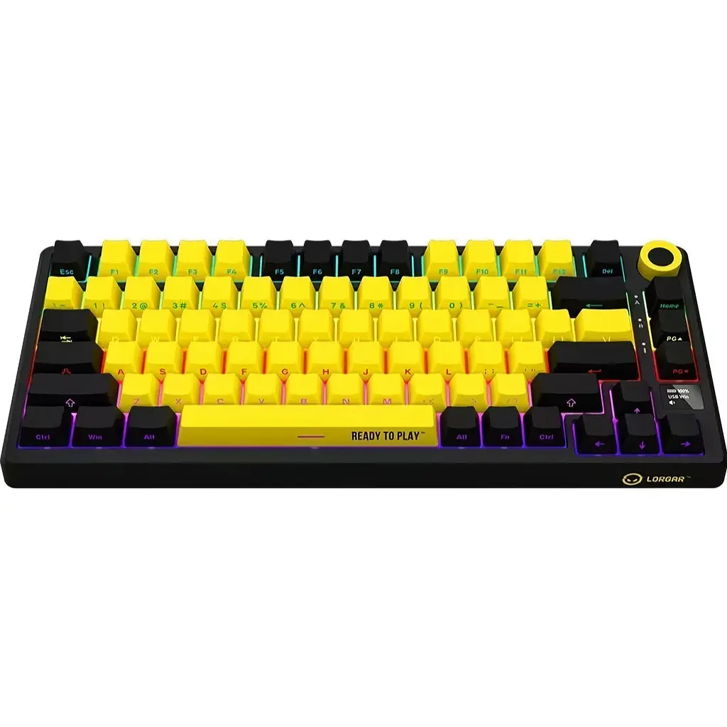Клавіатура Lorgar KBP7075W Pro Black/Yellow (LRG-KBP7075W-YL-US) [144801] - фото 2