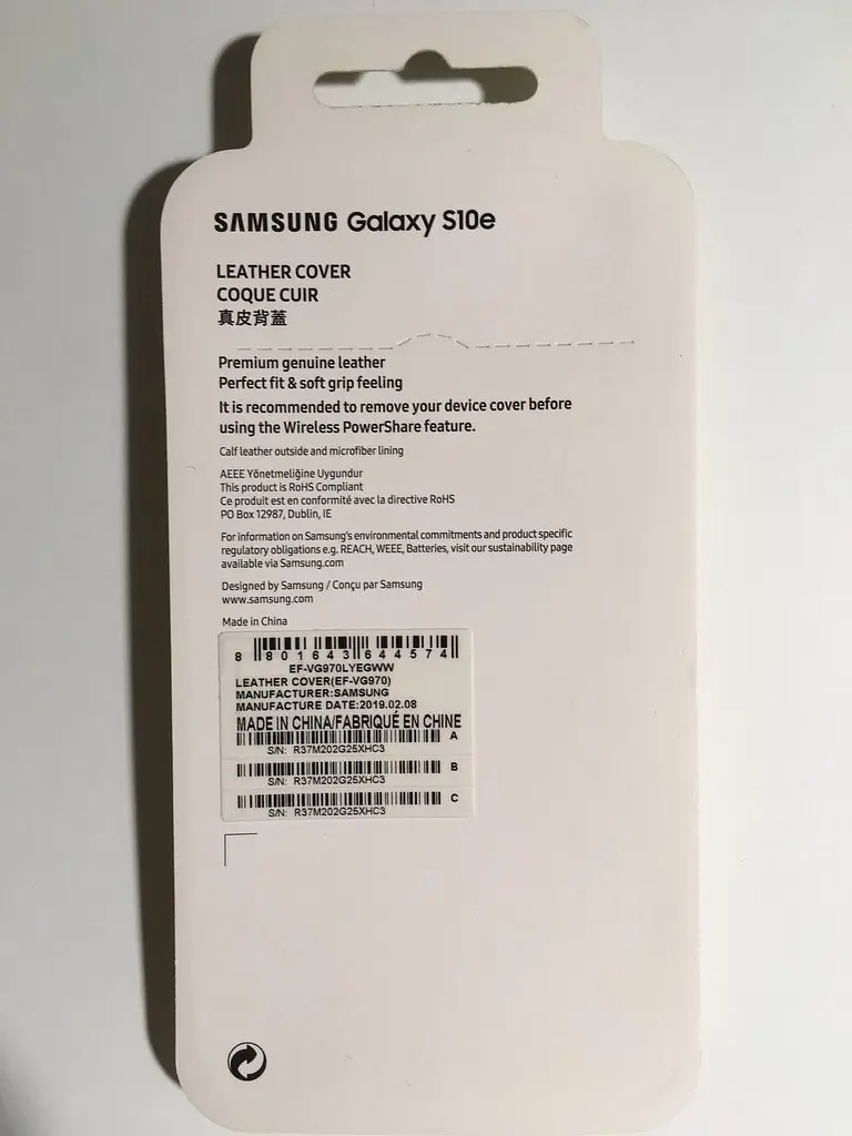 Чохол шкіряний протиударний оригінальний Official Leather Cover EF-VG970LYEGRU для Samsung Galaxy S10e Yellow - фото 5