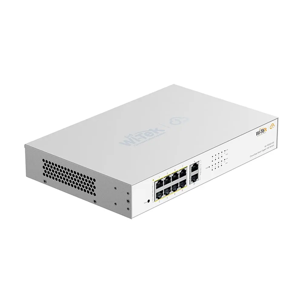 PoE-комутатор 10-портовий керований Wi-Tek WI-PCES310G гігабітний 8x1000Mbps PoE+, 2x1000Mbps Uplink, 110W, Cloud, ONVIF (73-00252) - фото 3