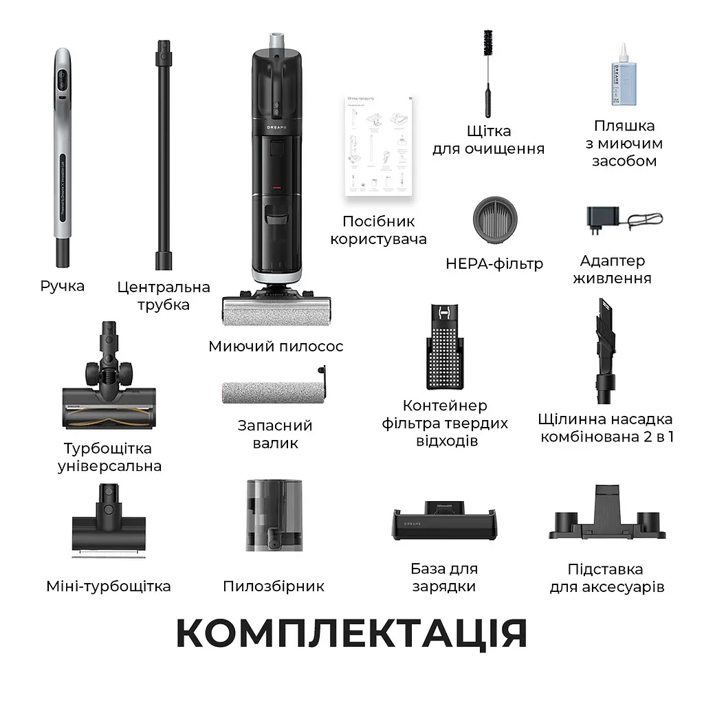 Бездротовий миючий пилосос Dreame H14 DUAL 4 в 1 - фото 14