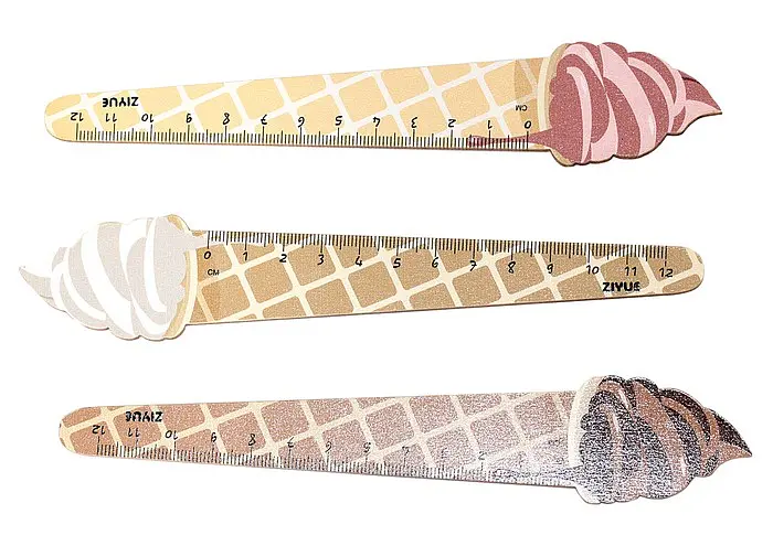 Лінійка дерев’яна фігурна Морозиво, 12 см - фото 2