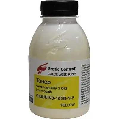 Тонер OKI Universal Okidata 3 Glossy 100г yellow Static Control (OKIUNIV3-100B-Y-P)