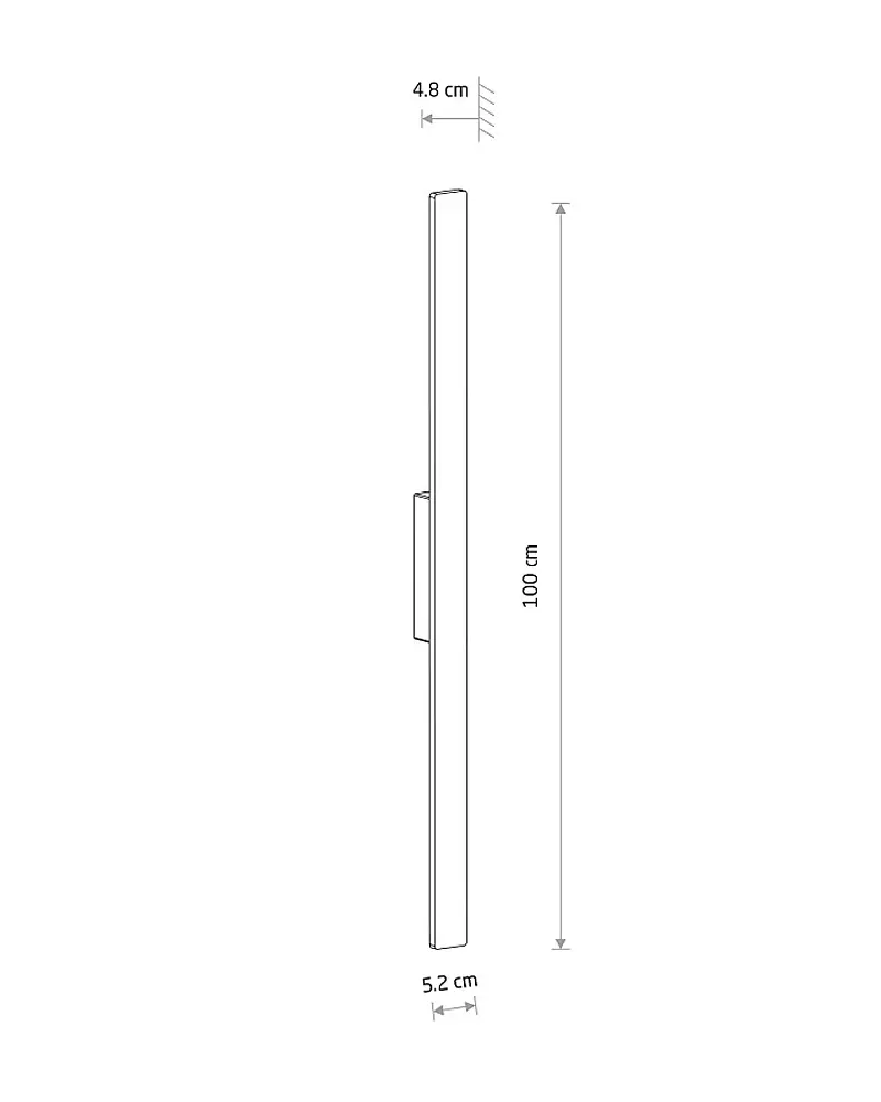 Світильник настінний вуличний Nowodvorski 11555 Demi LED M 1x18W 3000K 1200Lm IP54 чорний - фото 6
