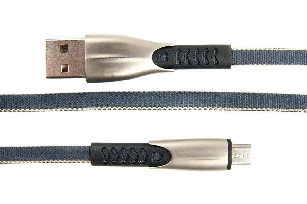 Кабель Dengos USB - microUSB (M/M) 0.25 м Grey (PLS-M-SHRT-PLSK-GREY) - фото 2