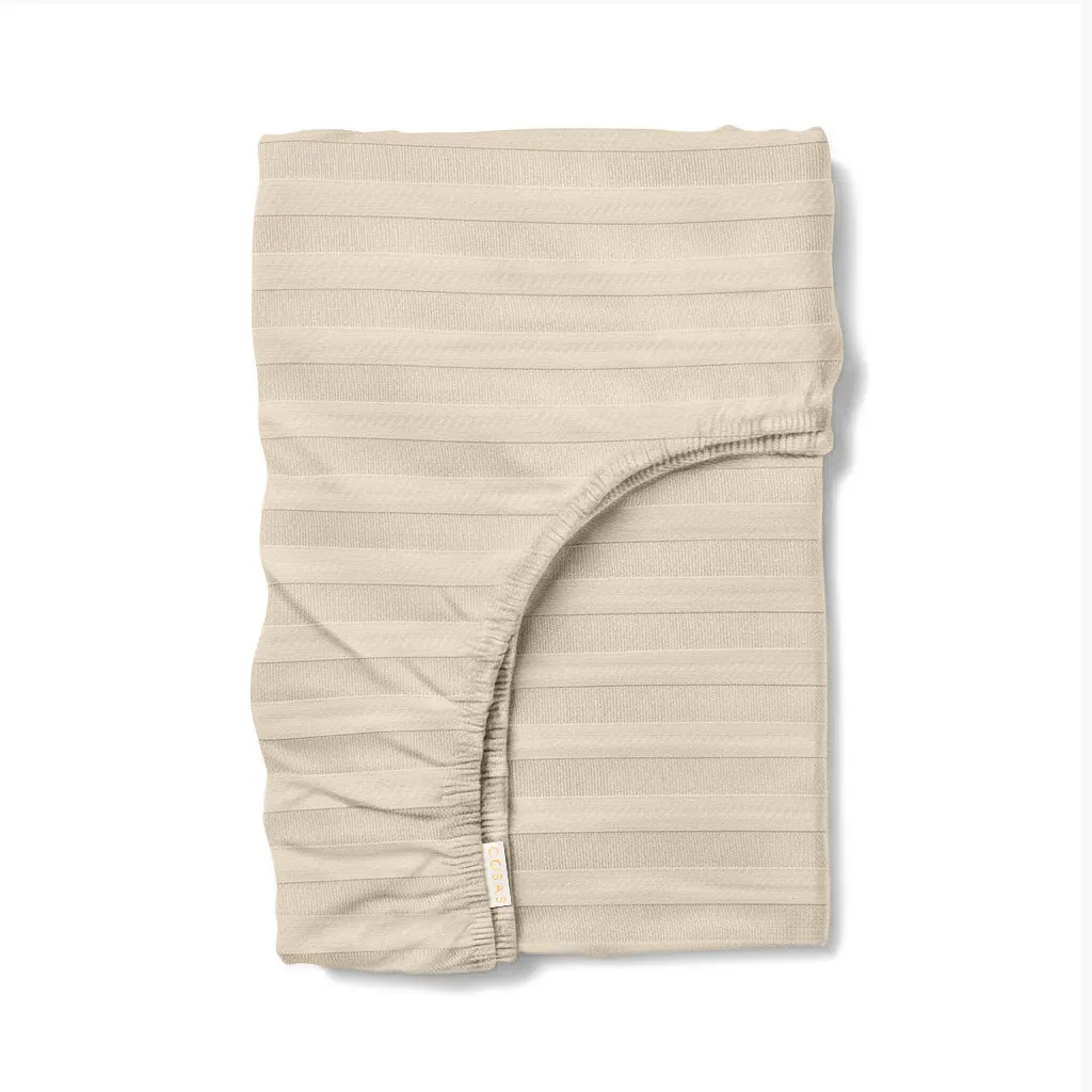 Комплект постільної білизни Cosas двоспальний сатин з простирадлом на резинці BISCUIT CS1 180 x 220 см (StrSatin_27Biscuit_El160-Biscuit_180) - фото 7