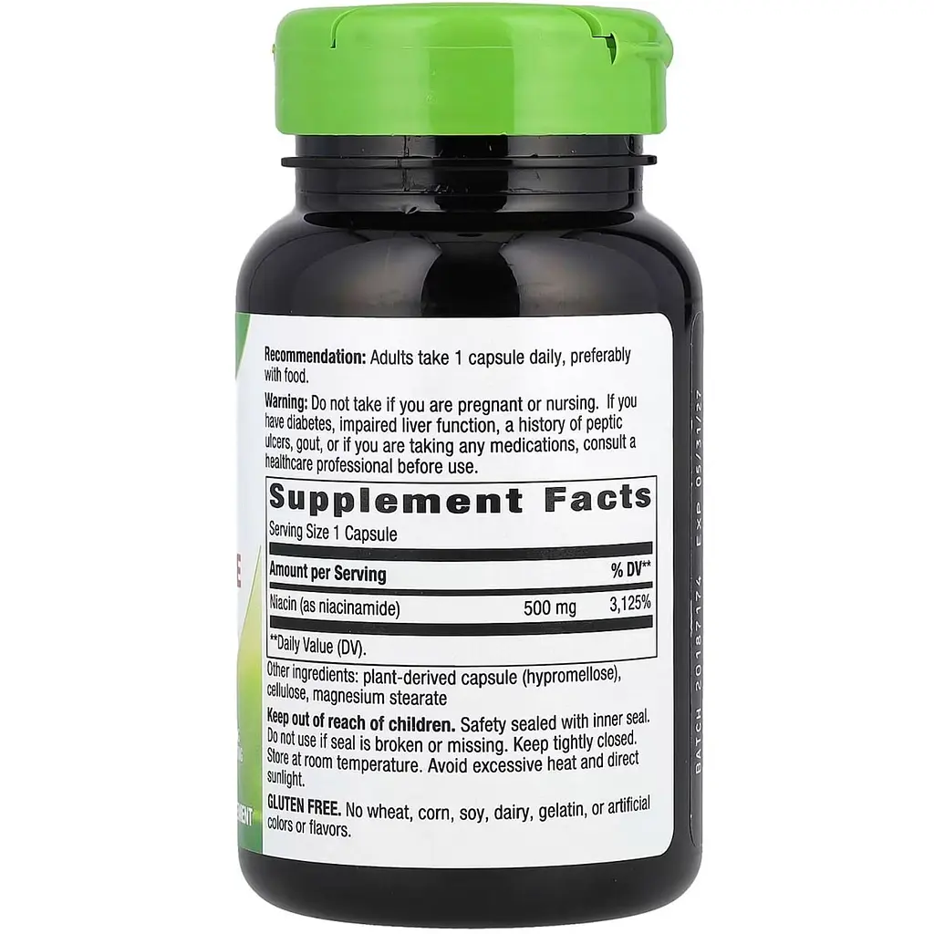 Витамин В3 Nature's Way не вызывает покраснение 500 мг 100 капсул - фото 2