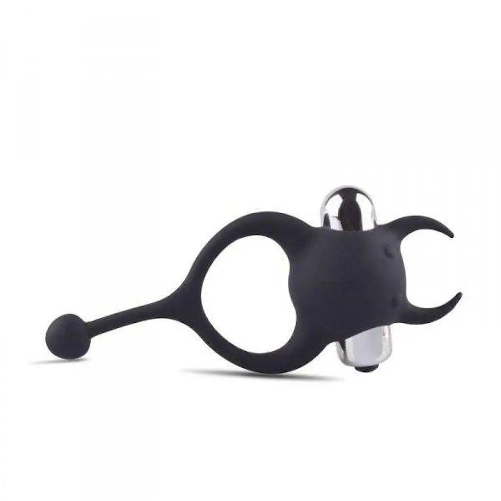 Ерекційне кільце Toyz4lovers Anello Fallico Vivie Devil, 13 см (чорний) - фото 2