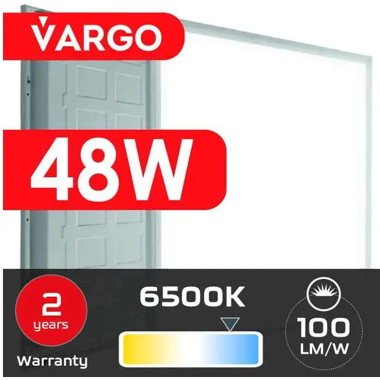 Панель світлодіодна VARGO вбудоваана 48W 6500K Квадратна 595х595 4800lm (V-111138)