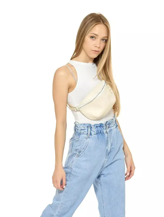 Сумка женская бананка Sambag Polo молочный 24 х 15 х 4 см (86129011) - фото 4