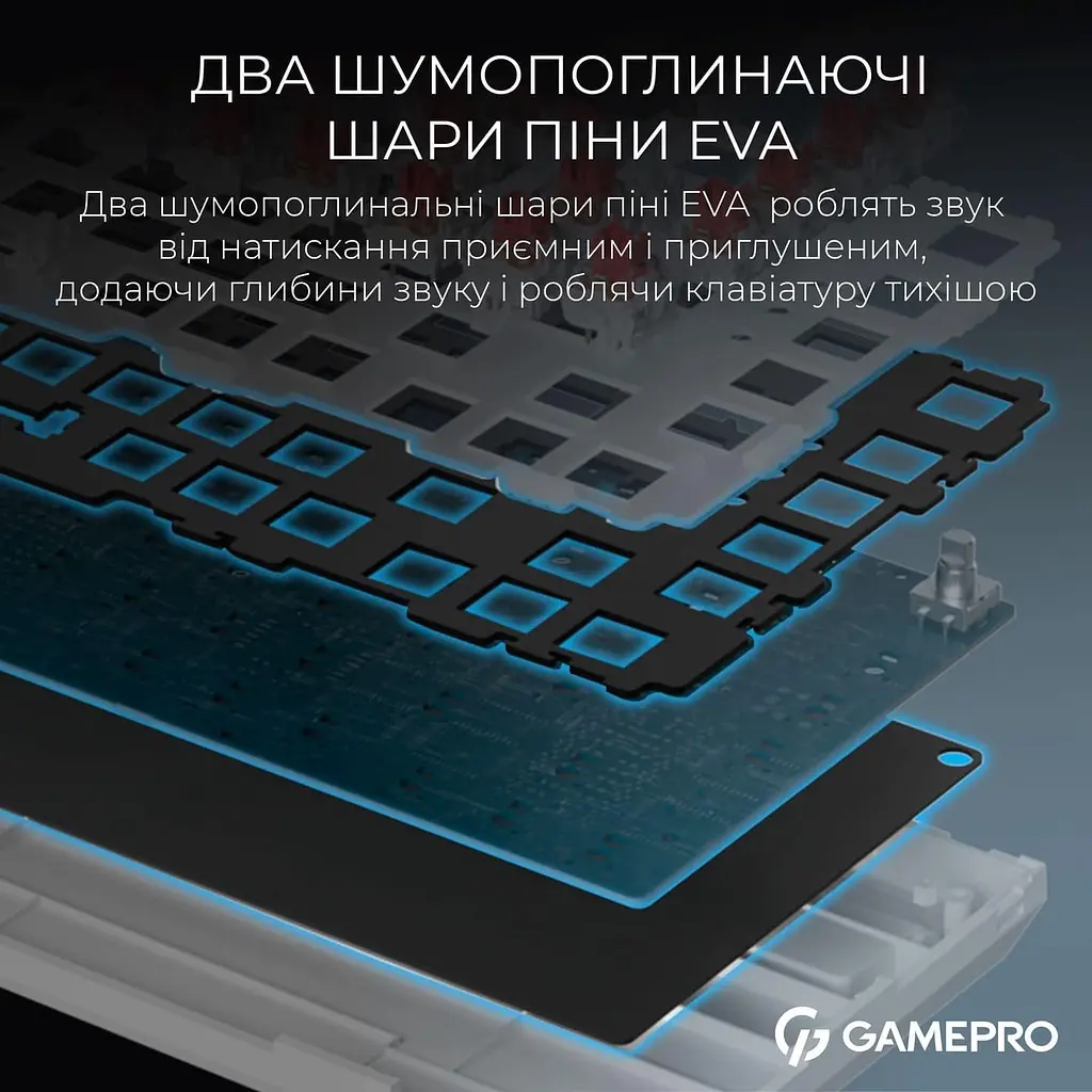 Клавіатура GamePro Asgard Valhalla 75% Exploded QLAB Orange Switches (MK160B Pro) - фото 14