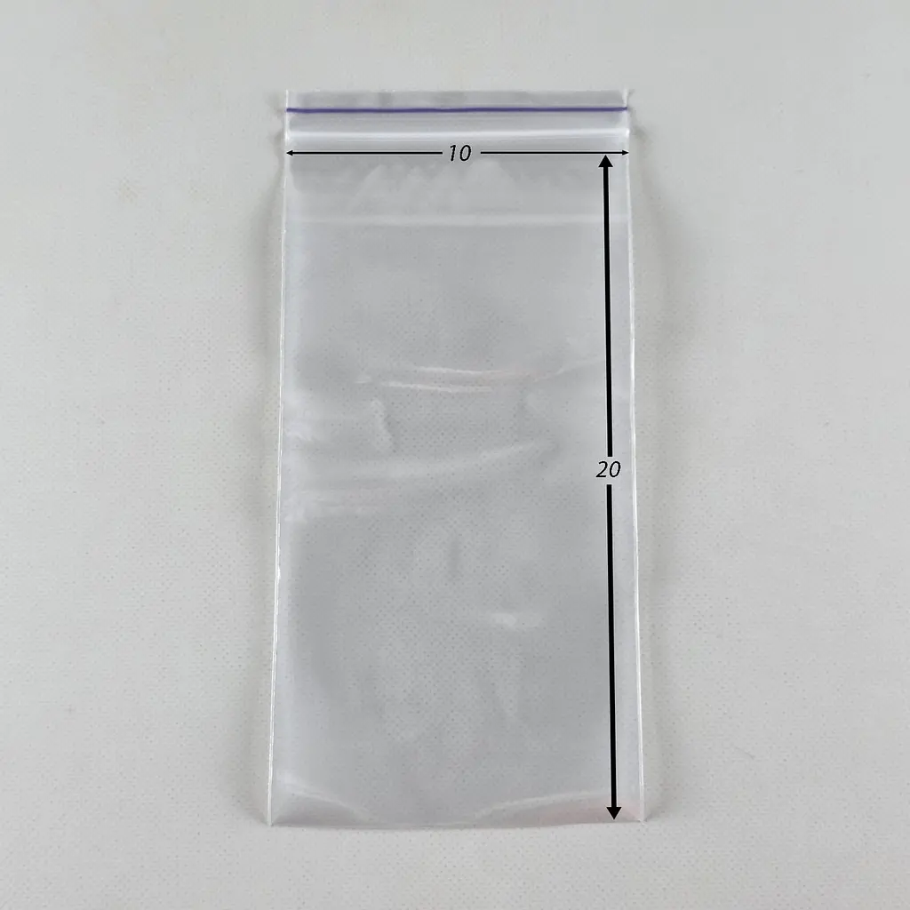 Пакети Zip-Lock прозорі 10x20 см, 100 шт, 50 мкм, поліетиленові пакети із застібкою - фото 2
