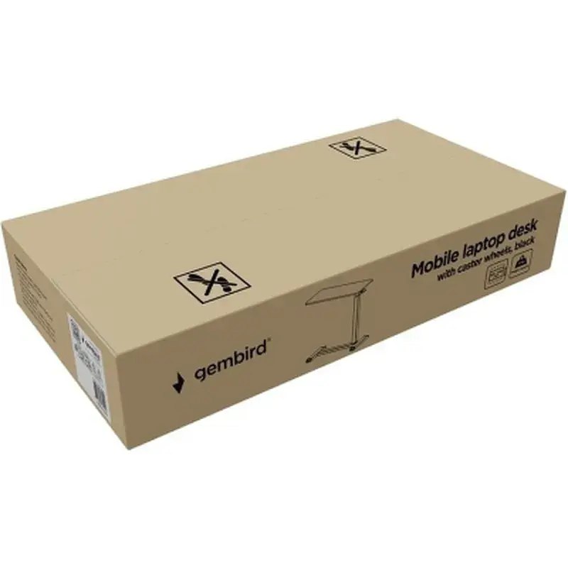 Приставний стіл Gembird Підлогова, висота 685-1045 мм (до 10 кг) (TVS-DESK-02-BK) - фото 4