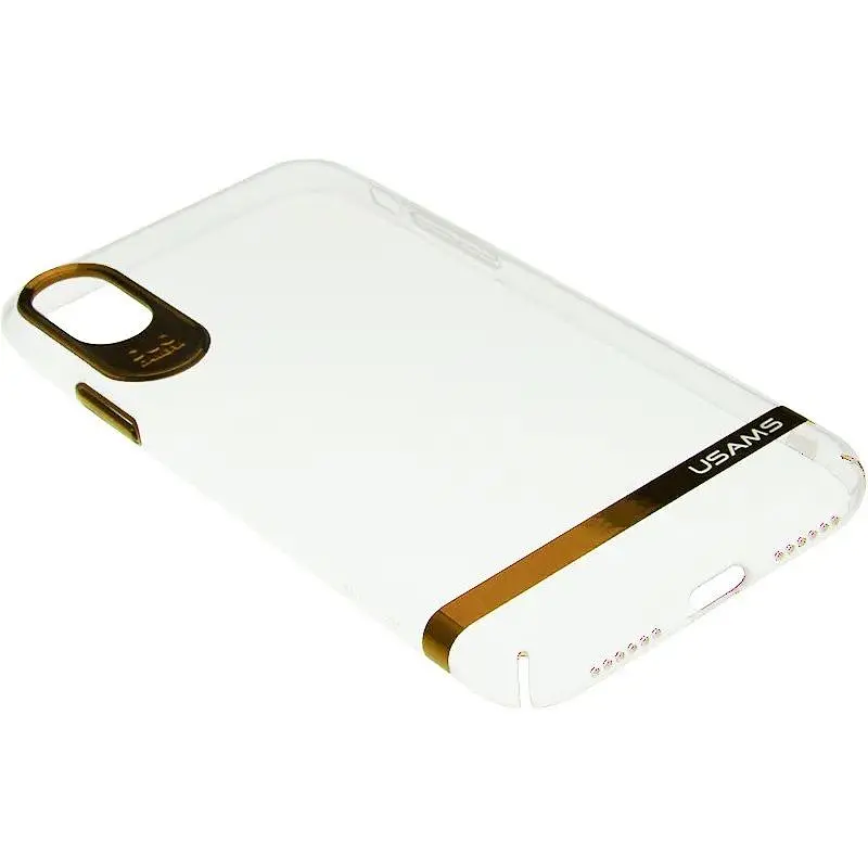 Чохол-накладка Usams Q-plating Series Apple iPhone X Light Gold - фото 4