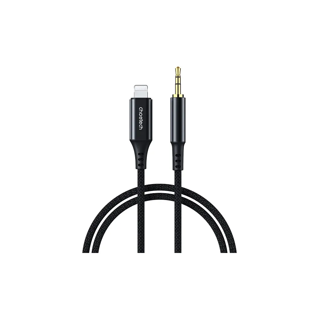 Кабель мультимедійний Choetech Lightning - 3.5 mm M чорний 2 м (AUX009)