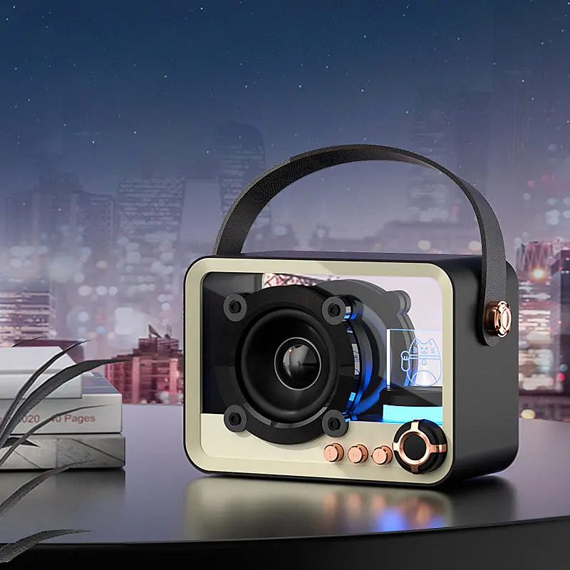 Bluetooth колонка QD05 Retro Style Black - фото 2