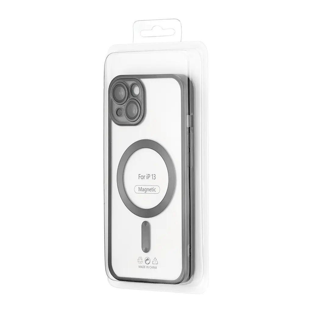 Чохол Ductil Metallic Edge with MagSafe (Protected Camera & Lens) iPhone 13 Black - фото 2