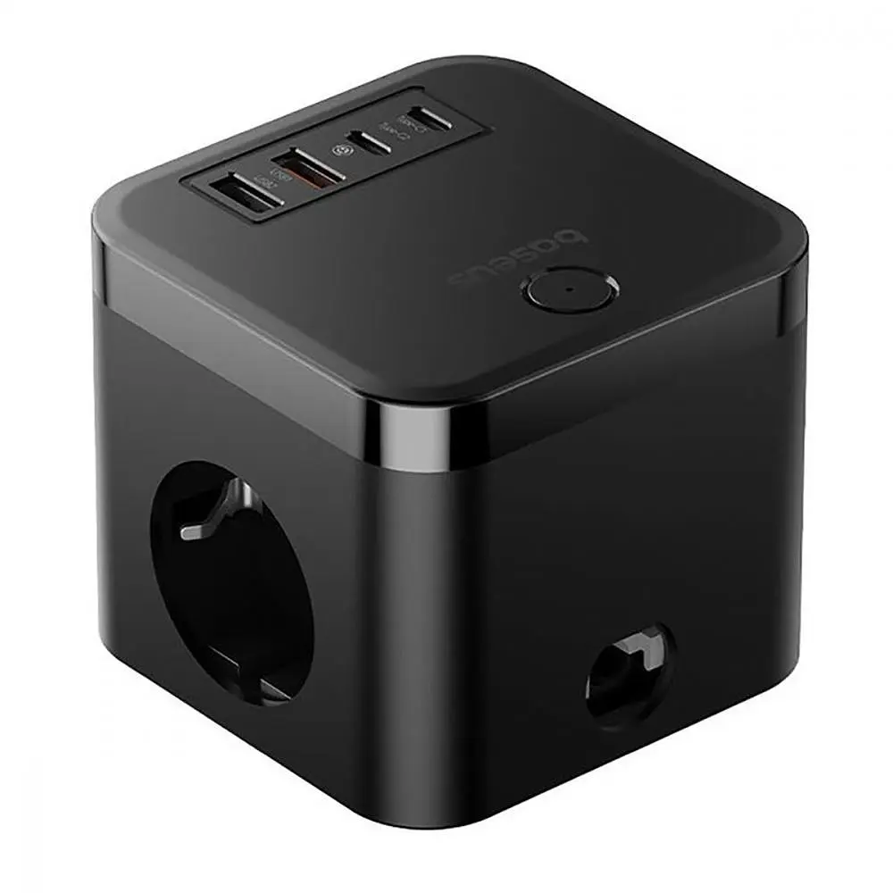 Мережевий фільтр PowerCombo Cube Power Strip 3xAC+2xUSB+2xType-C 30W (1.5m) black (E00066400117-00) - фото 3