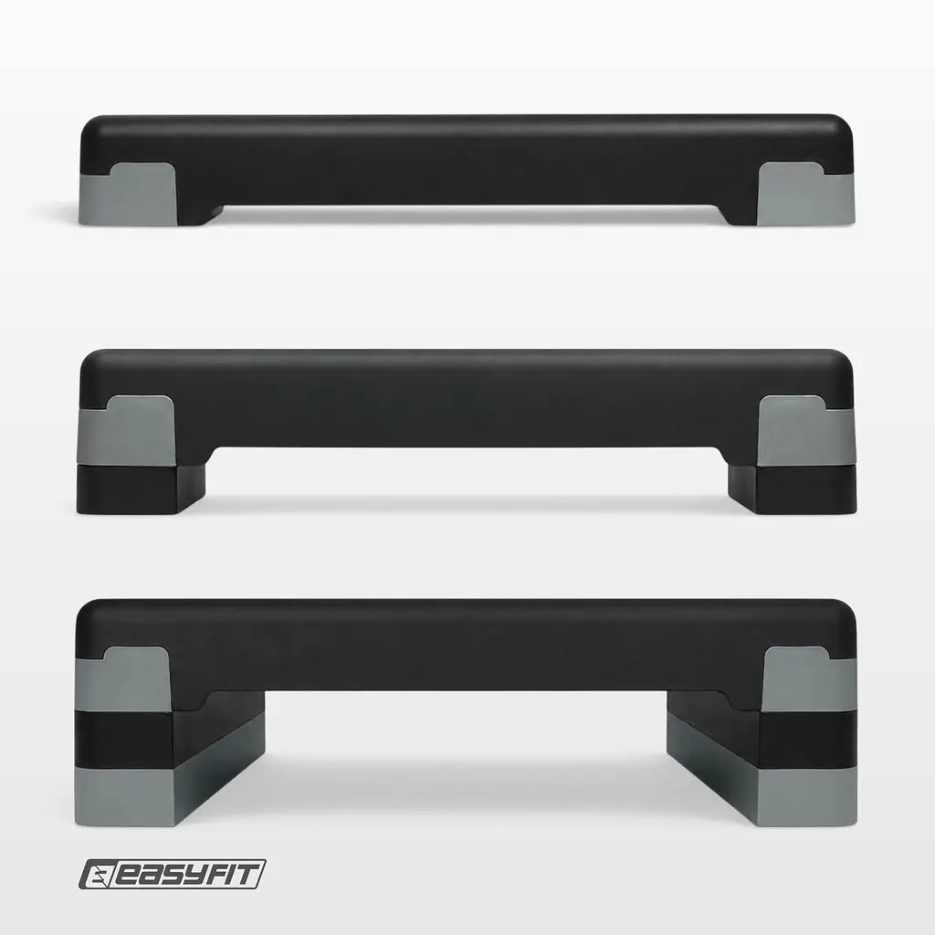 Степ-платформа EasyFit Step-B 3-ступінчаста чорно-сіра  - фото 2