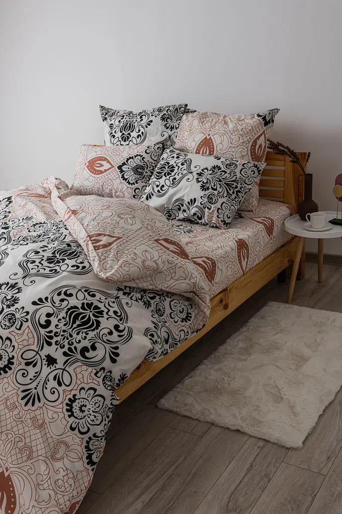 Комплект постільної білизни ТЕП Soft dreams Turkish євро чорний з бежевим (2-03859_25323) - фото 4