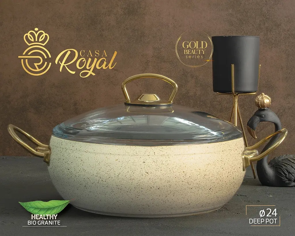 Набір посуду Casa Royal G-UKR 20200 "Bio Granit" Cream 7 предметів - фото 4