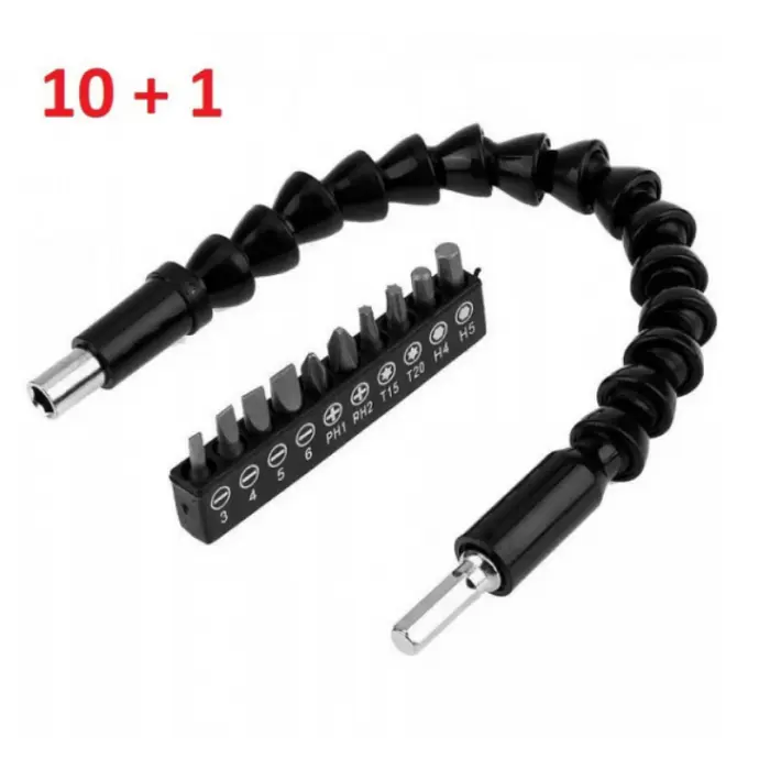 Гибкая насадка для отвёртки Flexible Screw Tool 10 в 1 - фото 2