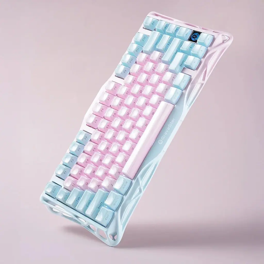 Клавиатура GravaStar Mercury K1 Lite 80keys BSUN Grey BT/WL/USB Lumen Rose (GSK1LITE_PM_PNK) - фото 14