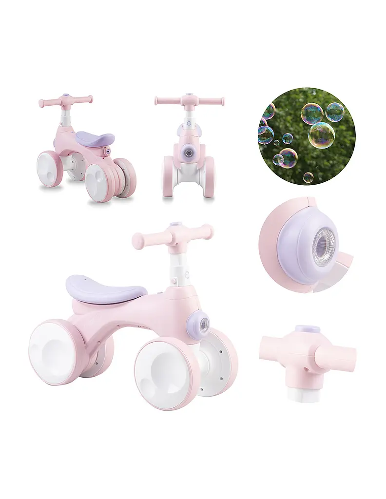 Беговел MoMi Tobis Pink со светом и мыльными пузырями - фото 10