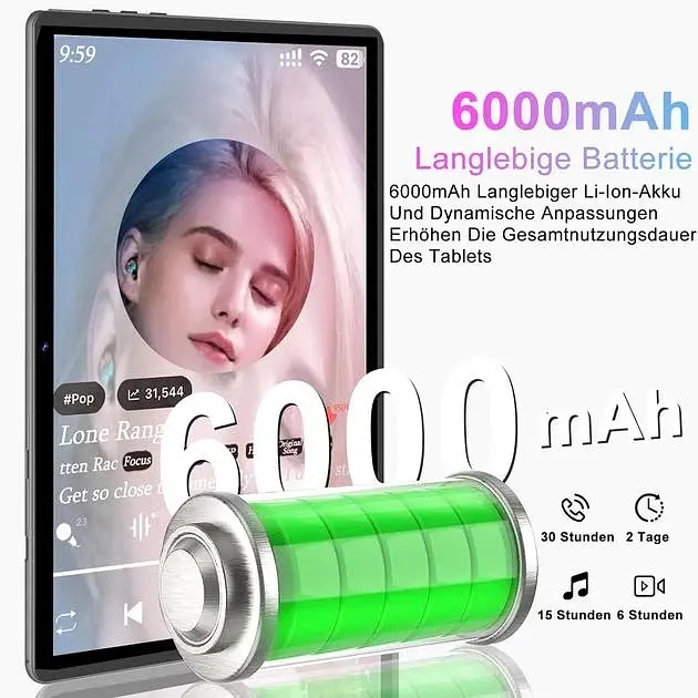 Планшет 10.1" Facetel Q6 6+6/128Gb Android 13 6000 mAh Wi-Fi Red Б/в - фото 3