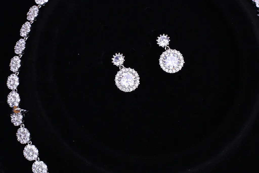 Комплект Кольє і сережки Xuping Jewelry Анабель сріблястий - фото 4