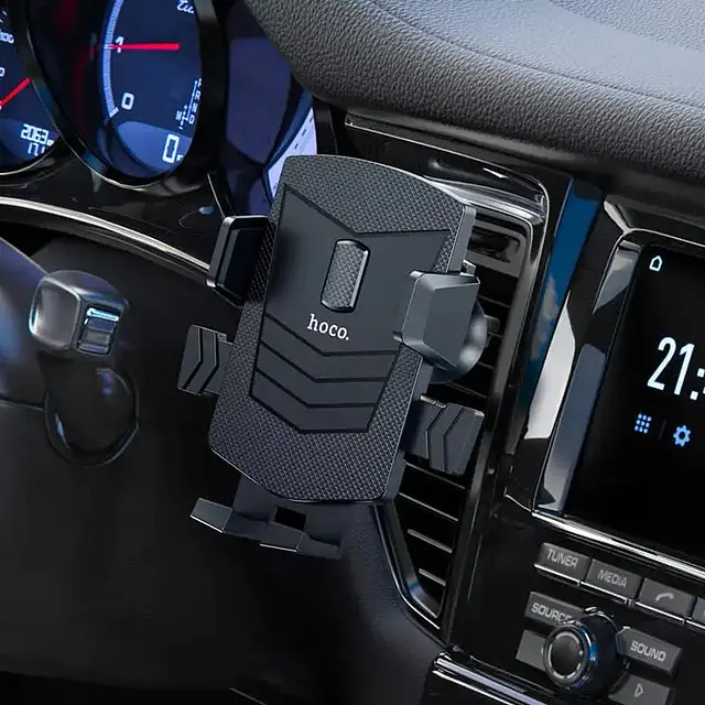 Держатель для телефона в машину Hoco CA86 Davy one-button air outlet car holder - фото 2