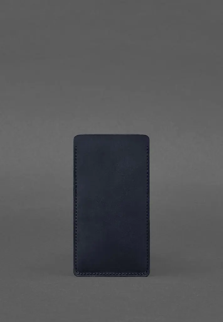 Кожаный чехол для iPhone 12 Синий Crazy Horse - фото 3