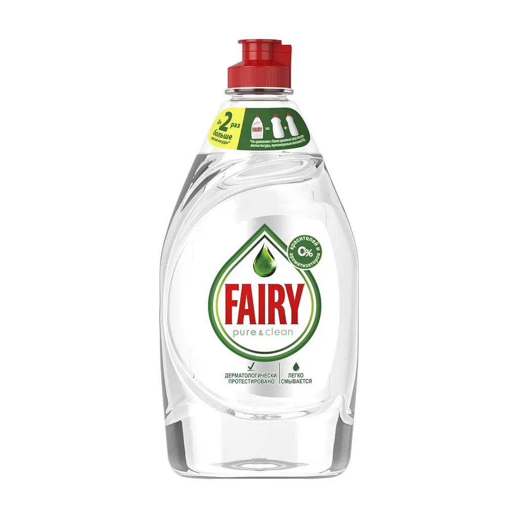 Засіб для ручного миття посуду Fairy Pure & Clean 450 мл (8001090837424) - фото 2