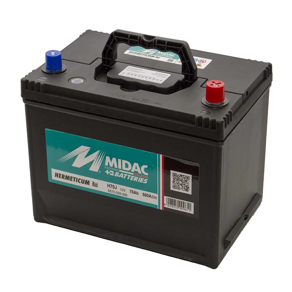 Аккумулятор 6СТ-70A MIDAC HERMETICUM Asia, 12V, 70Ah (-/+) евро, EN560А - фото 3