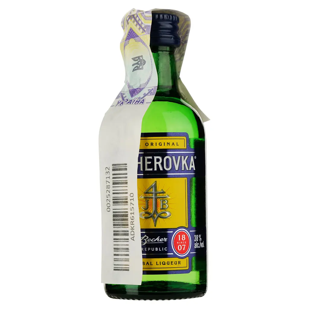 Настойка ликерная Becherovka, 38%, 0,05 л (413150) - фото 2