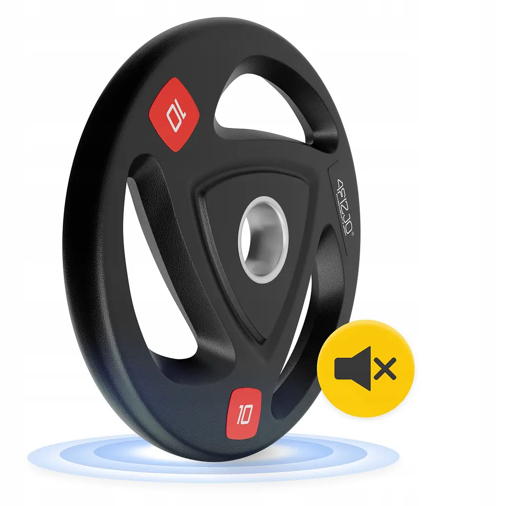 Диск олімпійський 4FIZJO 2 x 10 кг 51 мм металевий, прогумований Black (P-5905973401289) - фото 8