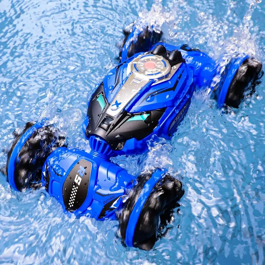 Машинка на радіокеруванні JJRC Q150 Twist Double-sided Transforming Climber Car Blue [119051] - фото 2